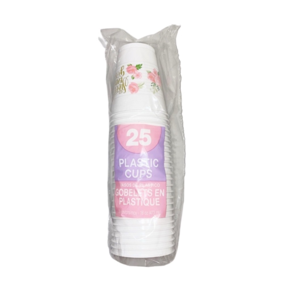 AMSCAN Floral Plastic Cups - Picture 2 of 3